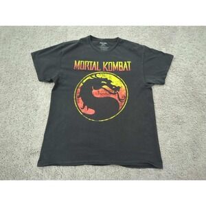 Mortal Kombat Klassic T‎ Shirt Mens Large Black Short Sleeve Logo Video Game